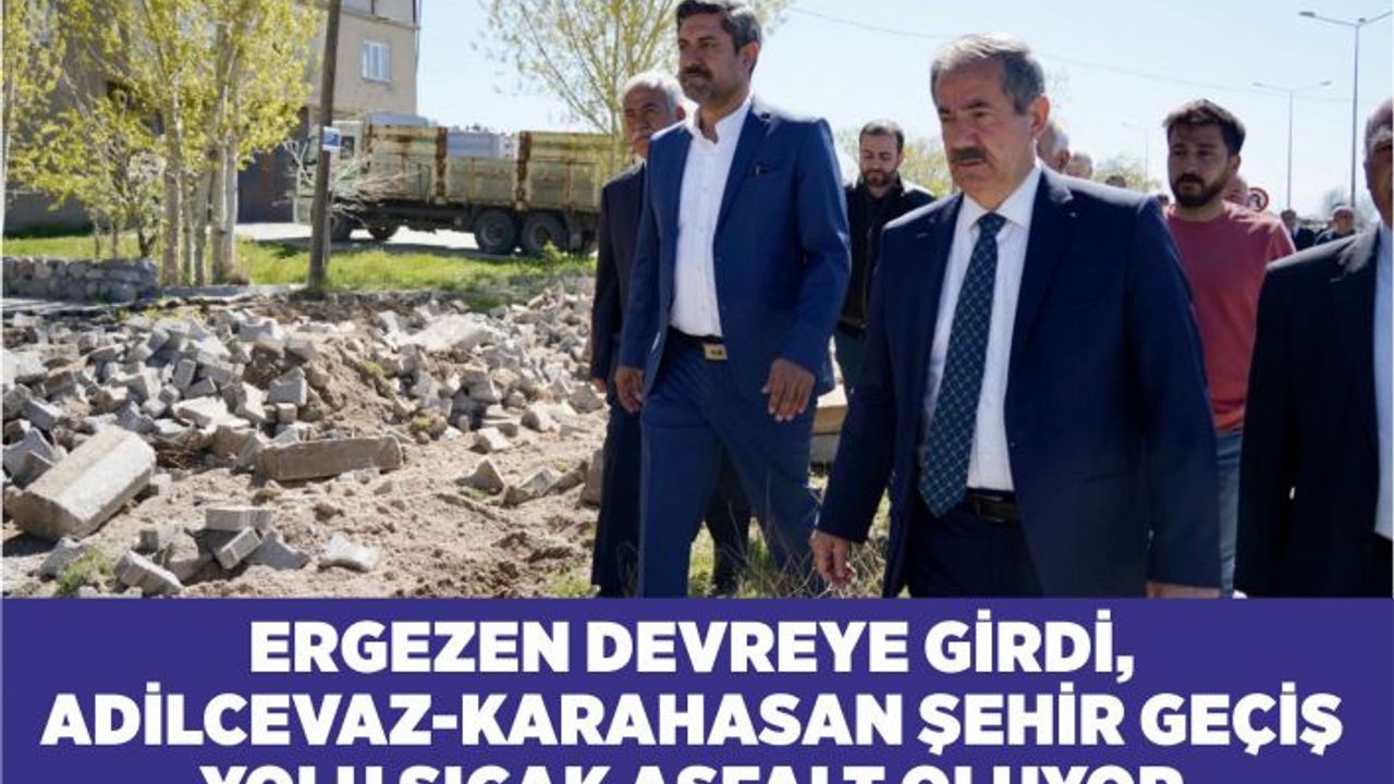 Ergezen devreye girdi, Adilcevaz-Karahasan şehir geçiş yolu sıcak asfalt oluyor
