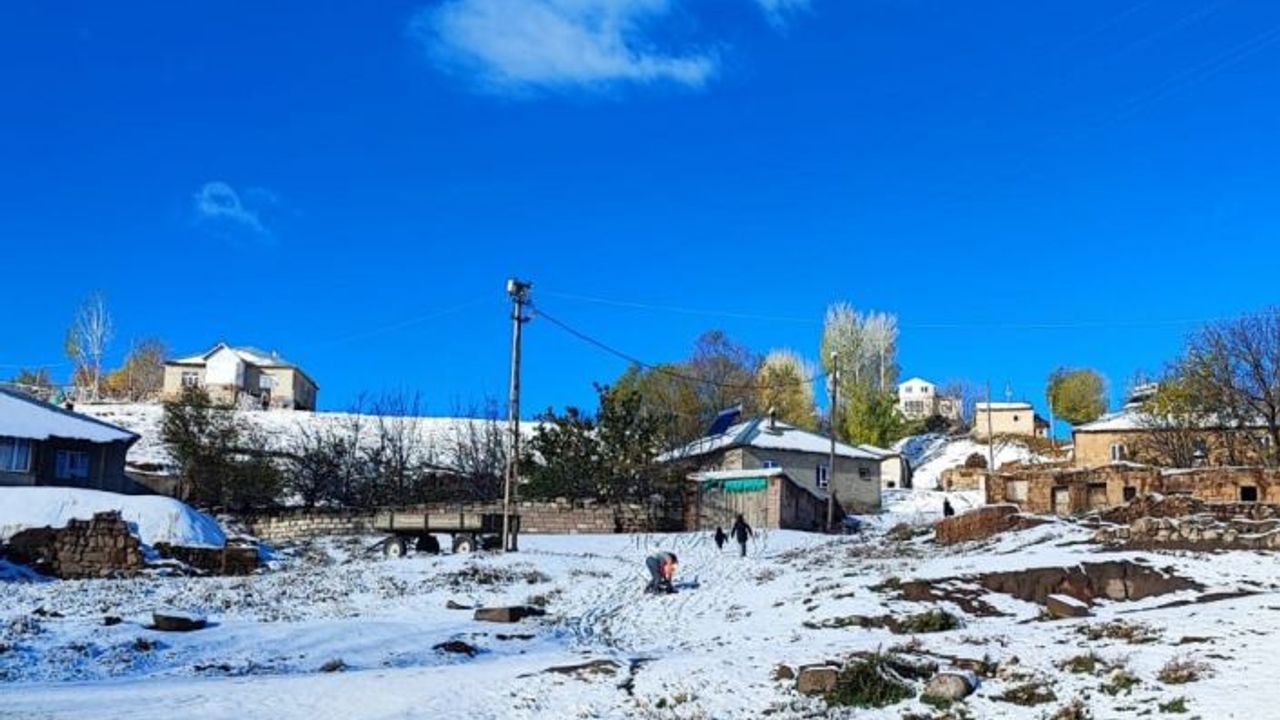 Ahlat’ın yüksek kesimlerine mevsimin ilk karı yağdı