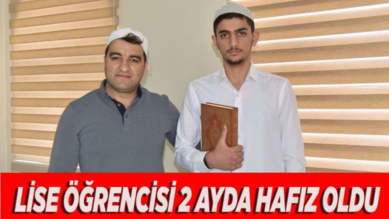 Lise Öğrencisi 2 Ayda Hafız Oldu