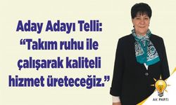 Aday Adayı Telli, "Takım ruhu ile çalışarak kaliteli hizmet üreteceğiz."