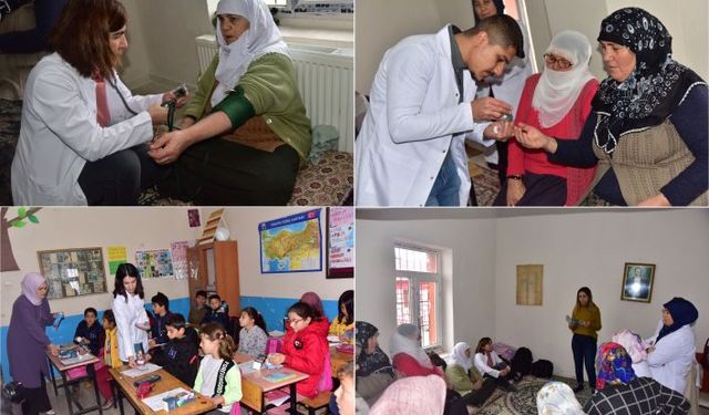 Köy köy dolaşarak sağlık taraması yapıyorlar