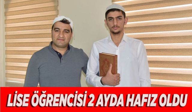Lise Öğrencisi 2 Ayda Hafız Oldu