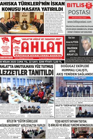 18 NİSAN 2025-YENİ AHLAT GAZETESİ