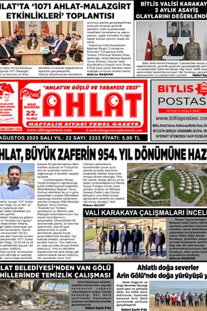 19 AĞUSTOS 2025 YENİ AHLAT GAZETESİ