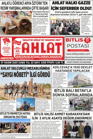 07 KASIM 2025 - YENİ AHLAT GAZETESİ