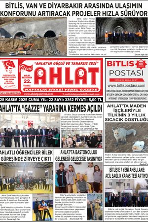 28 KASIM 2025 - YENİ AHLAT GAZETESİ