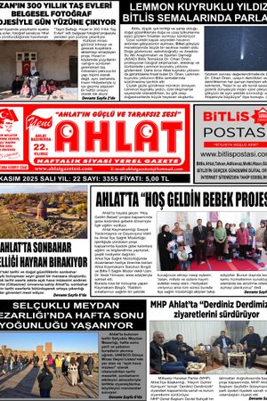 04 KASIM 2025 - YENİ AHLAT GAZETESİ