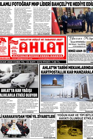 02 OCAK 2026 - YENİ AHLAT GAZETESİ