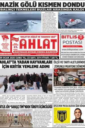 09 OCAK 2026 - YENİ AHLAT GAZETESİ