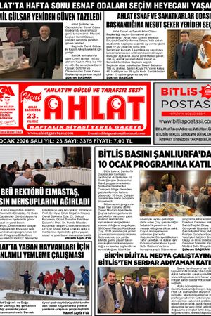 13 OCAK 2026 - YENİ AHLAT GAZETESİ