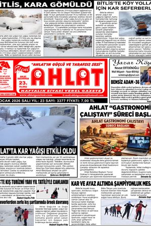 20 OCAK 2026 - YENİ AHLAT GAZETESİ