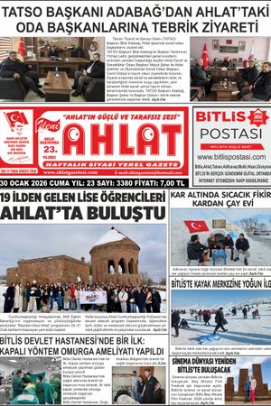 30 OCAK 2026 - YENİ AHLAT GAZETESİ