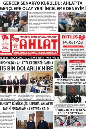 20 ŞUBAT 2026 - YENİ AHLAT GAZETESİ