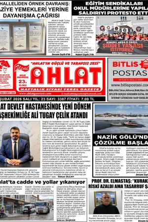 24 ŞUBAT 2026 - YENİ AHLAT GAZETESİ