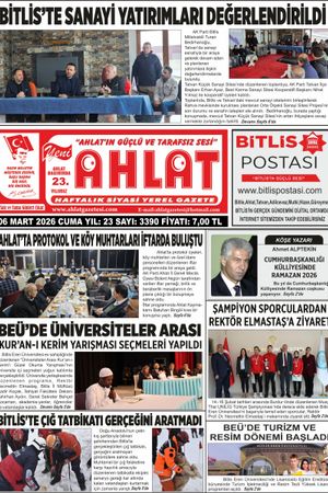 06 MART 2026 - YENİ AHLAT GAZETESİ