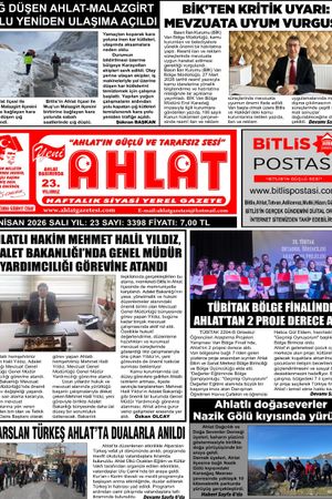 07 NİSAN 2026 - YENİ AHLAT GAZETESİ