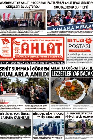 17 NİSAN 2026 - YENİ AHLAT GAZETESİ
