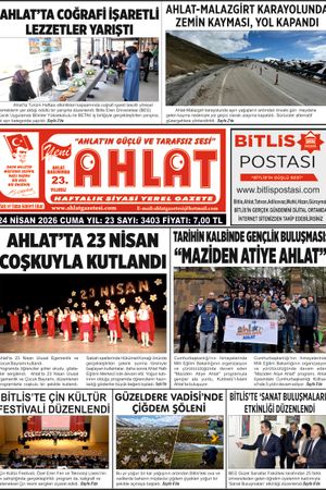 24 NİSAN 2026 - YENİ AHLAT GAZETESİ