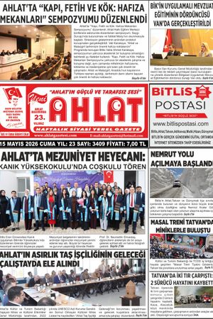 15 MAYIS 2026 - YENİ AHLAT GAZETESİ