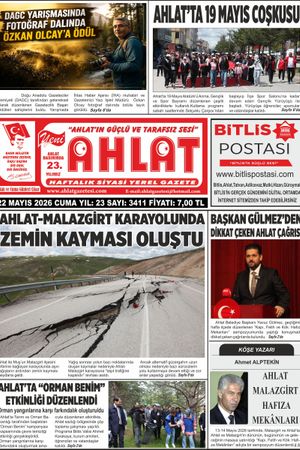 22 MAYIS 2026 - YENİ AHLAT GAZETESİ