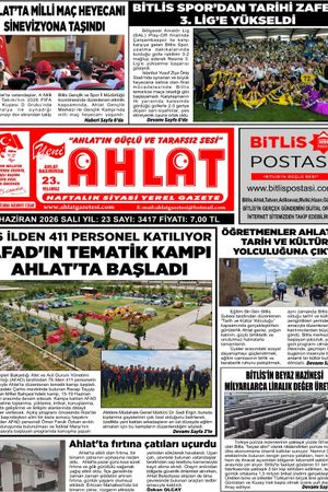 16 HAZİRAN 2026 - YENİ AHLAT GAZETESİ