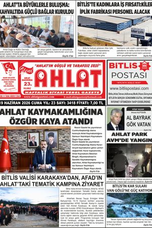 19 HAZİRAN 2026 - YENİ AHLAT GAZETESİ